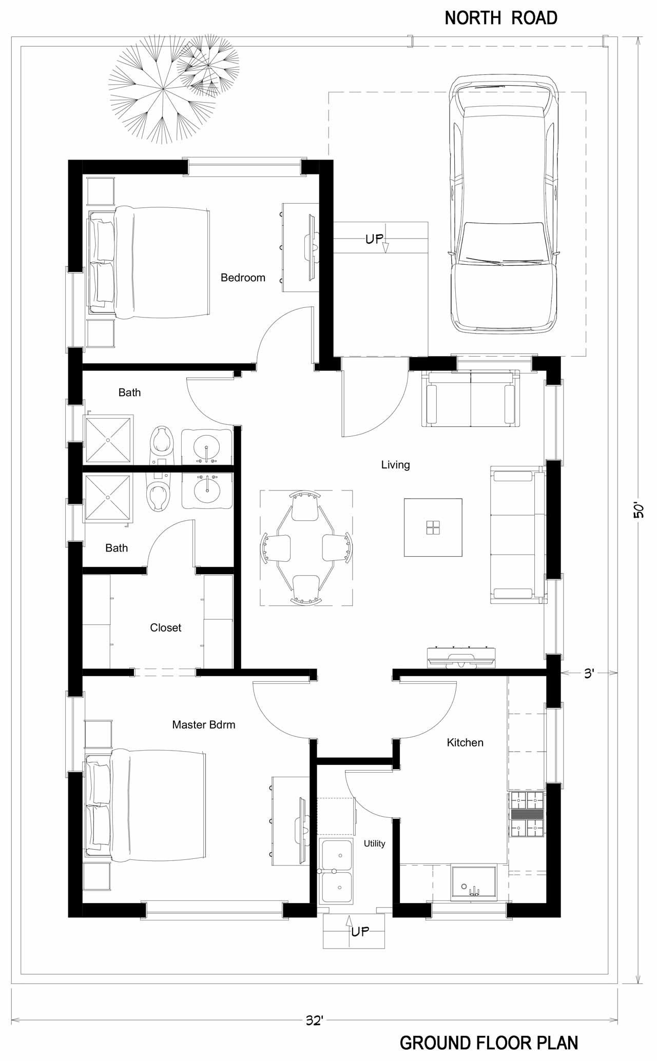 3 bedroom floor plans with dimensions