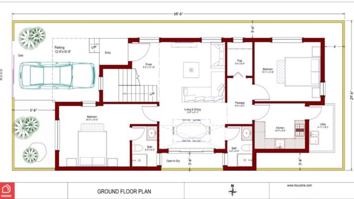 3 bedroom house plan Archives - Houzone